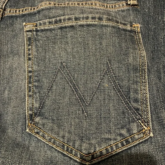 MOTHER Blue Ankle Cropped Jeans - Picture 4 of 9